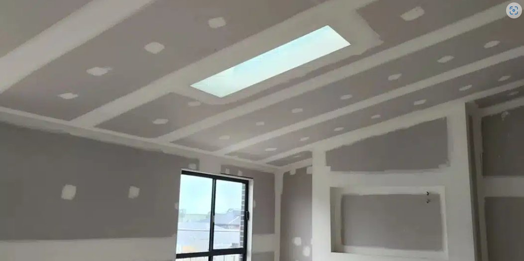 Drywall finish after sign removal